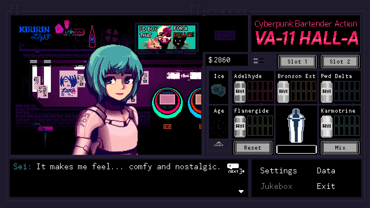 VA 11 HALL A Cyberpunk Bartender Action Features